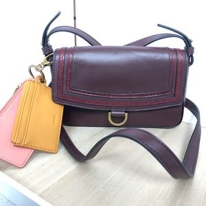 Fossil Millie Mini Crossbody Bag Claret Red - new